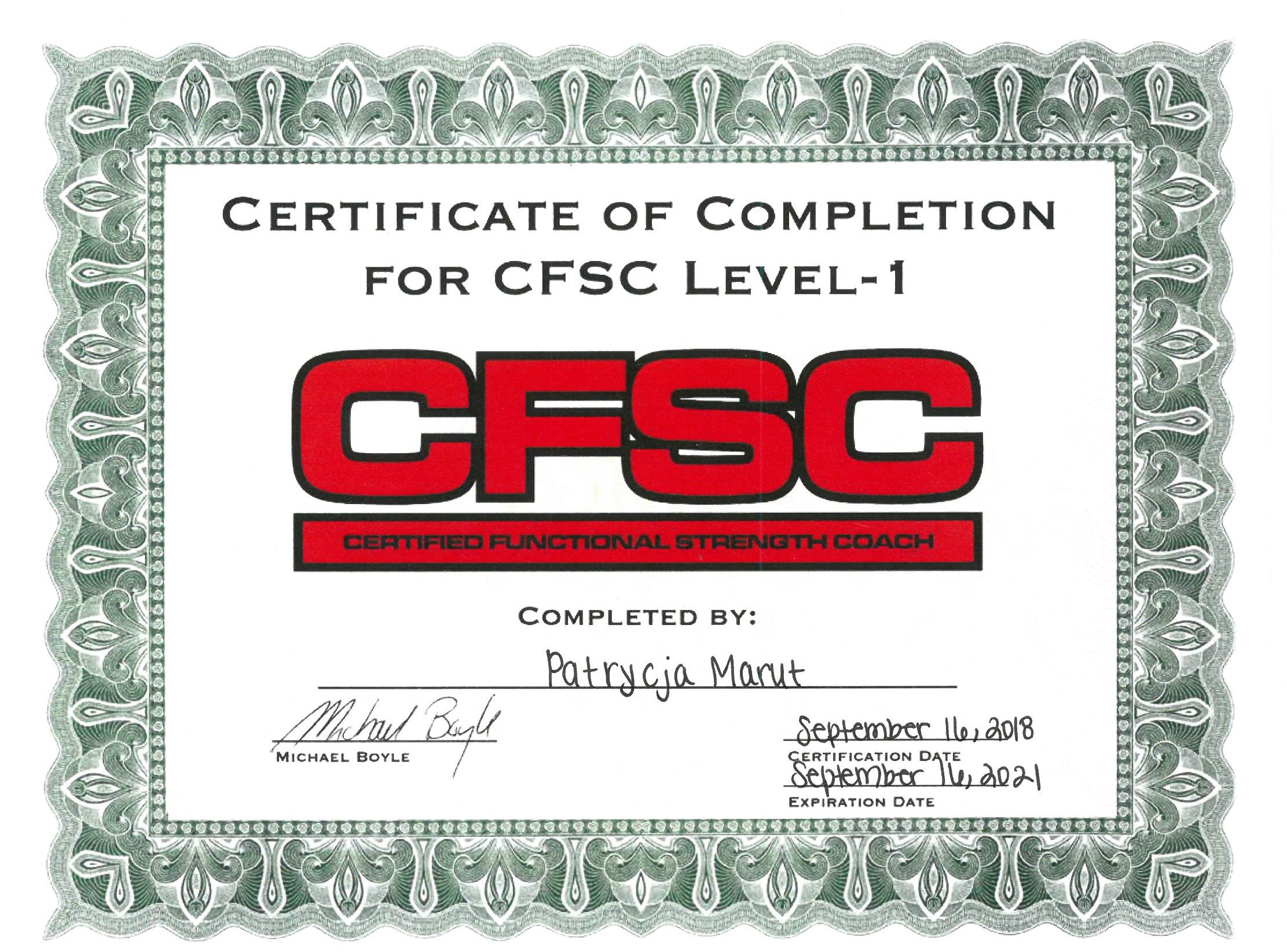 Certified Functional Strength Coach